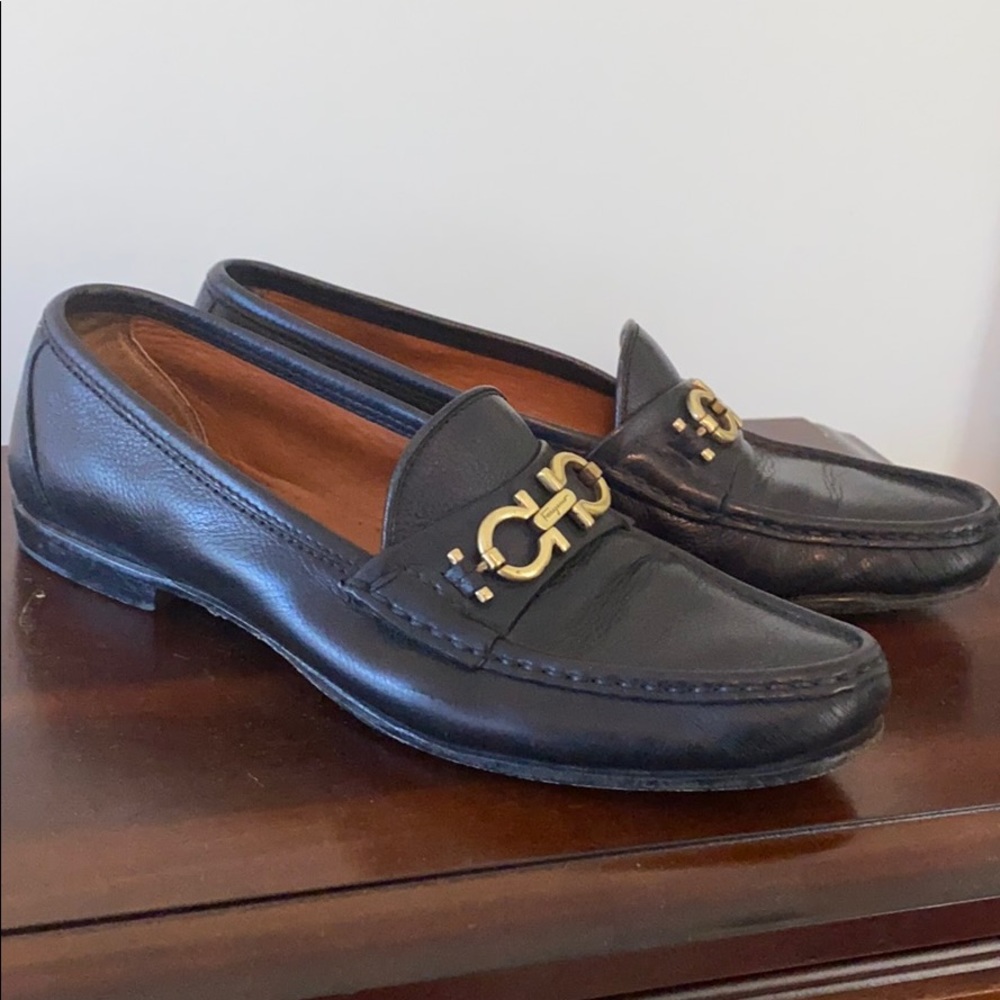 Salvatore Ferragamo Black Loafers